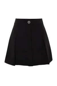 Trendyol Black Premium Quality Pleated Mini Woven Skirt #7802684
