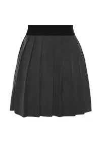 Trendyol Black Premium High Quality Elastic Waist Pleated Mini Woven Skirt