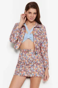 Trendyol Multicolored Super Mini Woven Floral Print Skirt