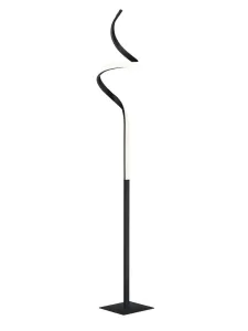 Dizajnová stojaca lampa čierna vrátane LED 3-stupňového stmievania - Koers