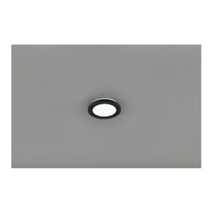 Stropné svietidlo čierne 17 cm vrátane LED 3 stupne stmievateľné IP44 - svetelné