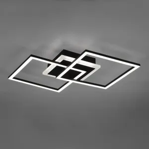 Dizajnové stropné svietidlo čierne vrátane LED 3-stupňového stmievania - Veni #4095526