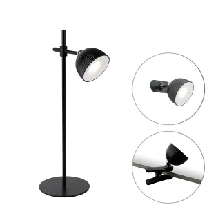Dobíjacia stolová lampa Maxima LED, čierna, výška 41 cm, plast