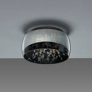 Stropné svietidlo Crystel zo skla, chróm, Ø 34 cm