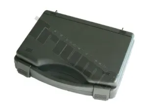 Plastový kufrík, čierny s čiernymi zámkami - 340 x 275 x 80 mm