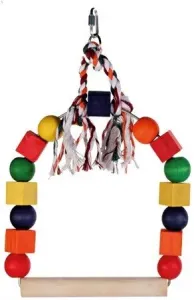 Trixie Arch swing with colourful blocks, wood, 20 × 29 cm