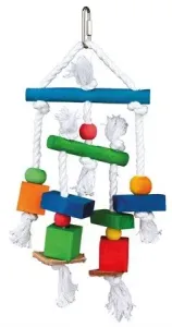 Trixie Toy on a rope, wood, coloured, 24 cm, multi coloured
