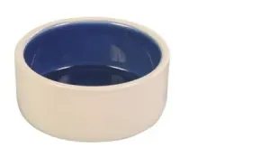 Trixie Bowl, ceramic, 0.35 l/ř 12 cm, cream/blue