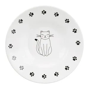 Trixie keramický tanier pre mačky s krátkym ňufákom - 200 ml, Ø 15 cm