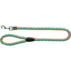 Trixie Cavo leash, L–XL: 1.00 m/ř 18 mm, papaya/ocean