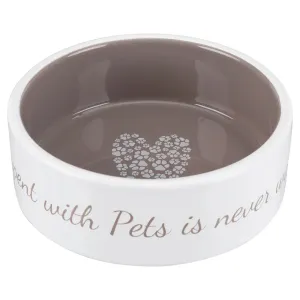 Trixie Pet's Home bowl, ceramic, 0.3 l/ř 12 cm, cream/taupe