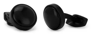 Troli Elegantné čierne manžetové gombíky