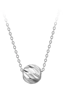Troli Nežný oceľový náhrdelník s príveskom Globe Silver