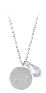 Troli Oceľový náhrdelník Škorpión sa zirkónom (retiazka, 2x prívesok)