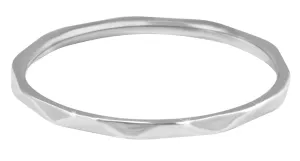 Troli Minimalistický oceľový prsteň s jemným dizajnom Silver 58 mm
