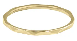 Troli Minimalistický pozlátený prsteň s jemným dizajnom Gold 54 mm