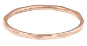 Troli Minimalistický pozlátený prsteň s jemným dizajnom Rose zlaté 57 mm