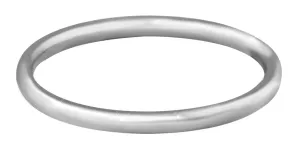 Troli Nežný minimalistický prsteň z ocele Silver 54 mm