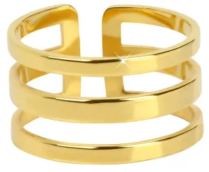 Troli Štýlový trojitý prsteň z pozlátenej ocele