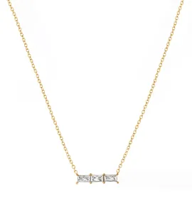 Troli Trblietavý pozlátený náhrdelník so zirkónmi VAAJDN21166G-WT