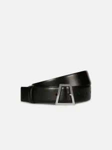 Opasok Trussardi Belt H 3,5 Cm Squared Buckle Smooth Leather Čierna 100