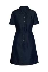Šaty Trussardi Denim Dress Short Sleeve Modrá 42