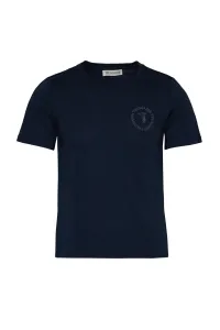 Tričko Trussardi T-Shirt Logo Cotton Jersey 30/1 Modrá L #3769737