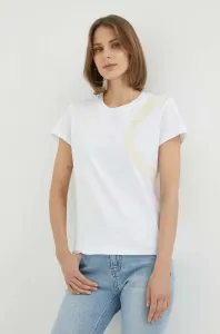 Bavlnené tričko Trussardi biela farba #8617603