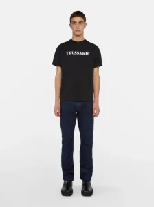 Tričko Trussardi T-Shirt Logo Print Cotton Jersey 30/1 Čierna Xxl #3777561