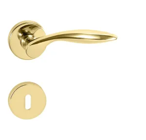 Kľučka na dvere TI - CLAUDIA - R 1938 ZLL - zlatá lesklá (01) | MP-KOVANIA.sk #4109622