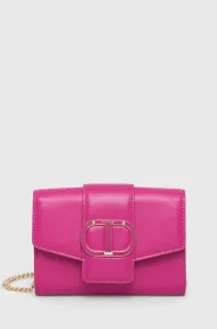 Kožená kabelka Twinset ružová farba #8464530