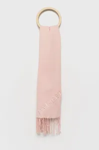 Šál Twinset dámsky, ružová farba, jednofarebný
