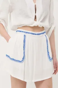Sukňa Twinset biela farba, mini, áčkový strih