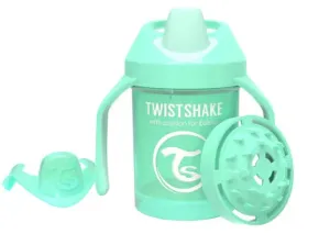 Twistshake Dojčenský učiaci hrnček 4+m Pastelovo zelená 230 ml