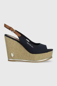 Sandále U.S. Polo Assn. AYLIN dámske, tmavomodrá farba, na kline, AYLIN013D #9021496