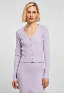Urban Classics Ladies Short Rib Knit Cardigan lilac - S