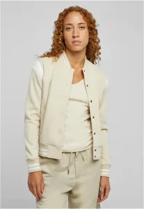 Urban Classics Ladies Inset College Sweat Jacket softseagrass/white - M