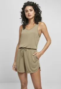 Urban Classics Ladies Short Sleevless Modal Jumpsuit khaki - 4XL