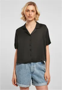 Urban Classics Ladies Viscose Satin Resort Shirt black - 3XL