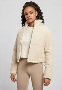 Urban Classics Ladies Corduroy Puffer Jacket whitesand - 3XL