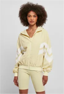 Urban Classics Ladies Crinkle Batwing Jacket softyellow/white - XXL