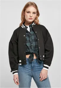 Urban Classics Ladies Oversized College Sweat Jacket black - 5XL