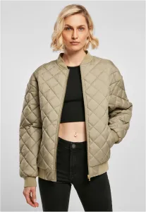Urban Classics Ladies Oversized Diamond Quilted Bomber Jacket khaki - S