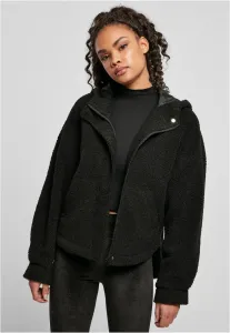 Urban Classics Ladies Short Sherpa Jacket black - 3XL