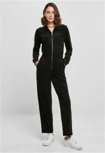 Urban Classics Ladies Velvet Rib Boiler Suit black - 4XL