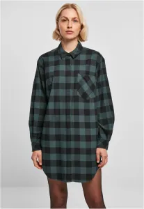 Urban Classics Ladies Oversized Check Flannel Shirt Dress jasper/black - S