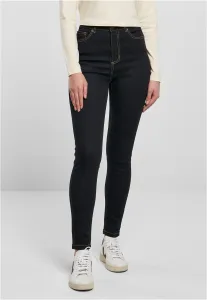 Urban Classics Ladies Organic High Waist Skinny Jeans darkblue raw - 28