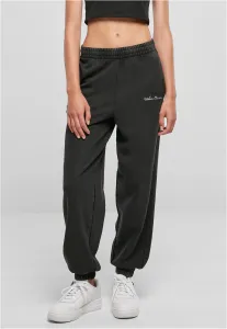 Women's Small Embroidered Terry Trousers Black