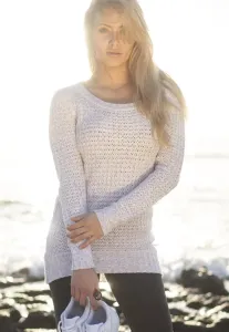 Urban Classics Ladies Long Wideneck Sweater offwhite - Size:XL