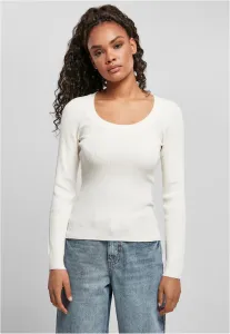Urban Classics Ladies Wide Neckline Sweater whitesand - 5XL